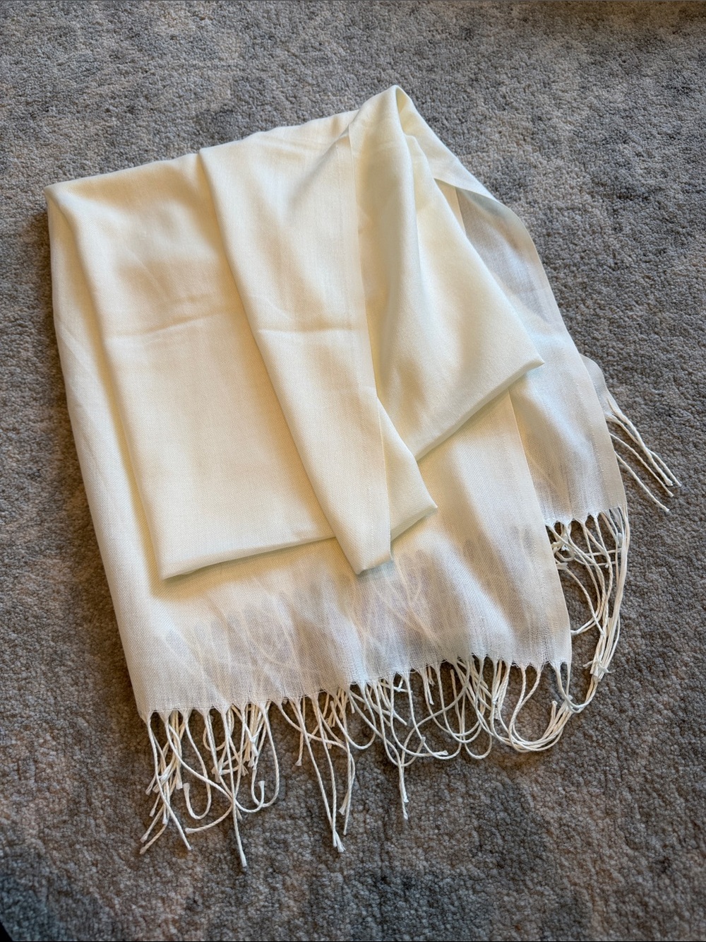 Creamy White Shawl